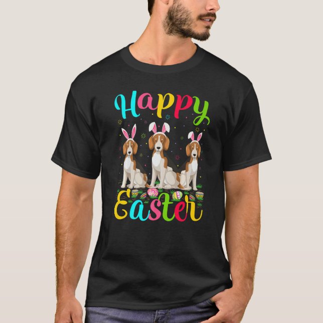 Beagle Hund Funny Påskägg Bunny Beagle Lycklig Ea T Shirt (Framsida)