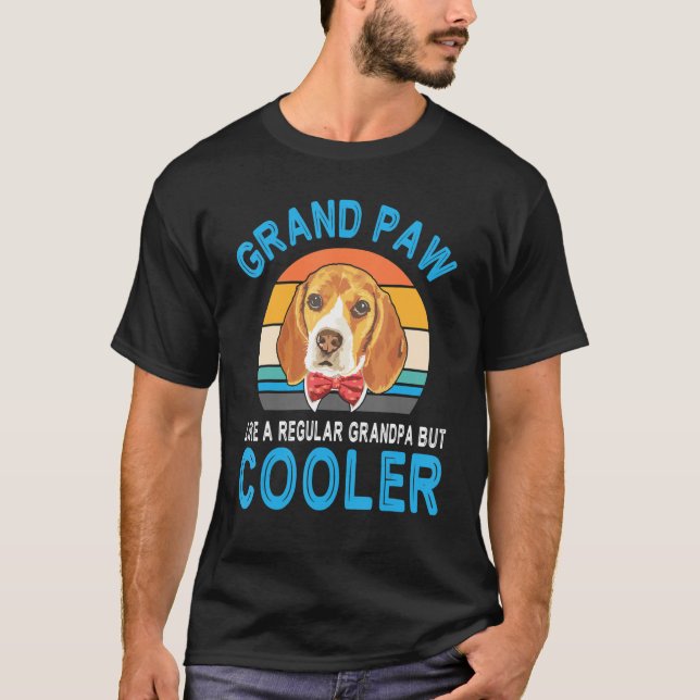 Beagle Hund Grand Tass som en vanlig morfar B T Shirt (Framsida)