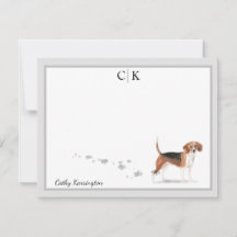 Beagle Hund Gräns Monogram ditt namn