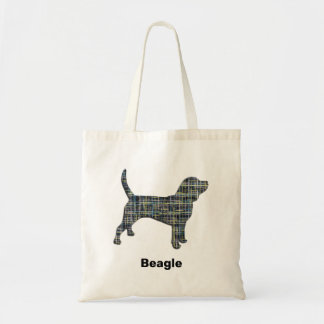Beagle Hund Gult & Black Grid Line Tygkasse