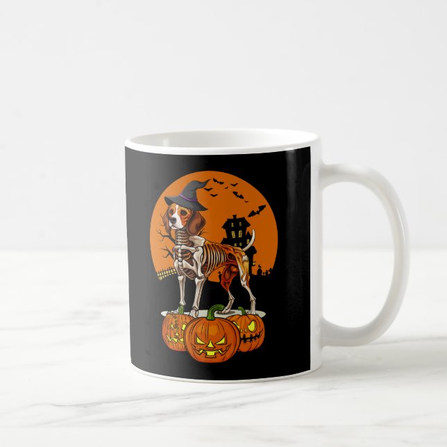 Beagle Hund Halloween Kaffemugg (Höger)