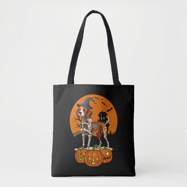 Beagle Hund Halloween Tygkasse (Framsida)