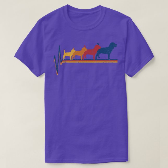 Beagle Hund Heartslag T Shirt (Design framsida)