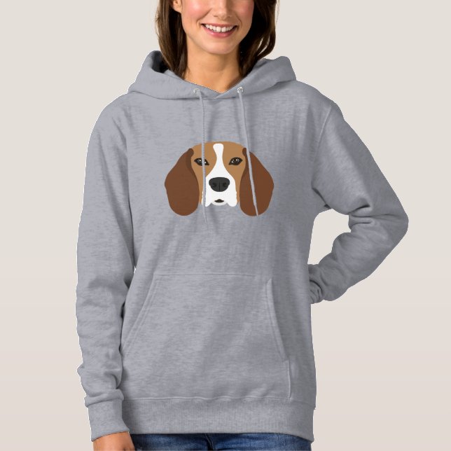Beagle Hund Hoodie T Shirt (Framsida)