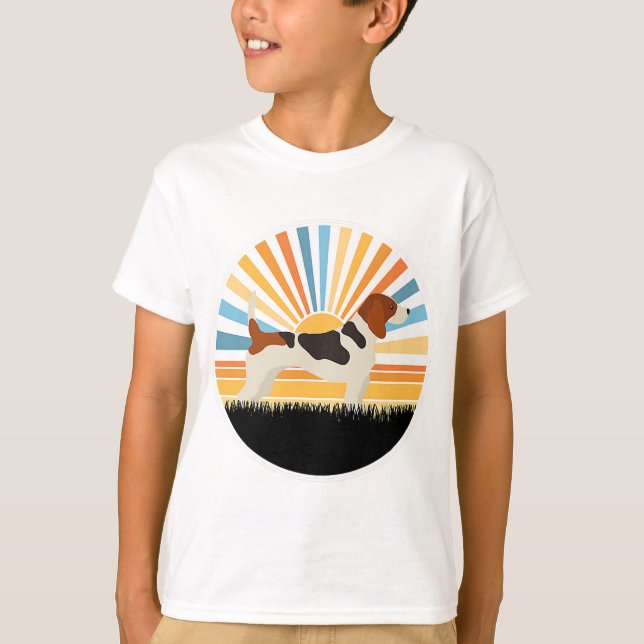 Beagle - hund hund pappa solnedgång sällskapsdjur t shirt (Framsida)