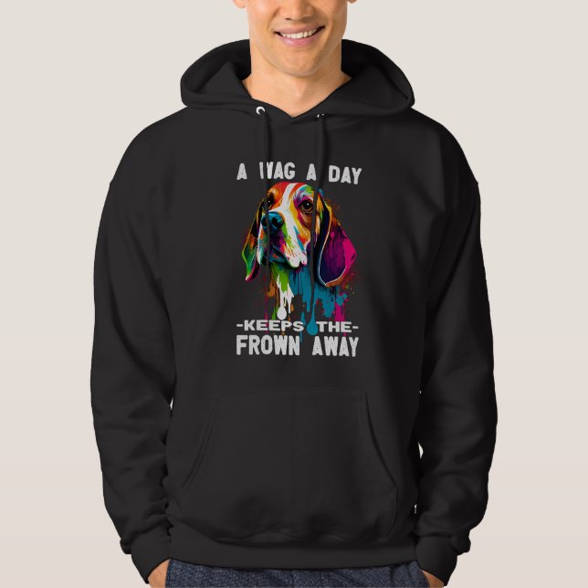 Beagle Hund Hundägare Hoodie (Framsida)