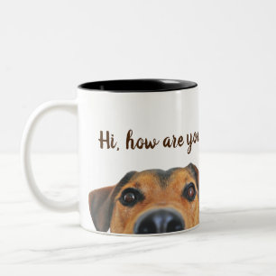 Beagle Hund Hur mår du?Mugg Två-Tonad Mugg