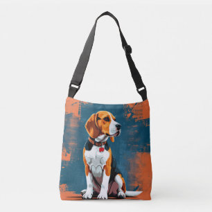 Beagle Hund i Abstrakt Bakgrund Axelväska
