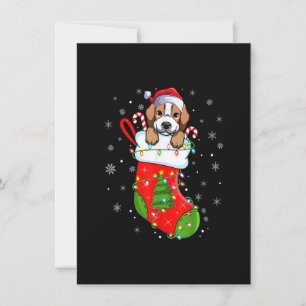 Beagle-Hund i julklapp Den finne Santa Beagle X Inbjudningar