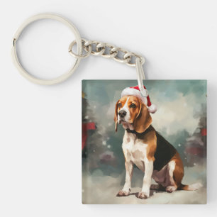 Beagle Hund i Snö Jul