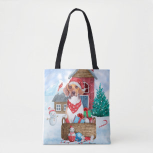 Beagle Hund i snö julhuset Hund House Tygkasse