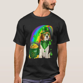 Beagle Hund Irish Leprechaun Saint Patrick Day T Shirt
