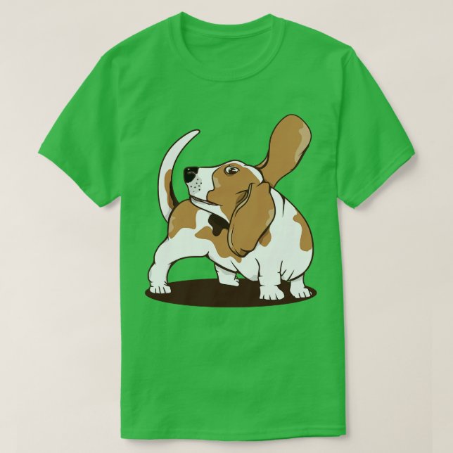 Beagle hund jagar svan t shirt (Design framsida)