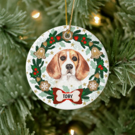 Beagle Hund jul Cute Hund Cookie WAN Julgransprydnad Keramik