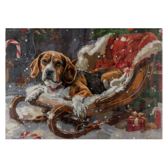 Beagle Hund jul Festive (Framsidan)