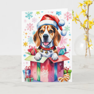 Beagle Hund jul Hälsning Kort