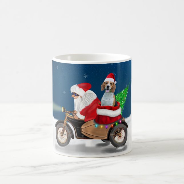 Beagle Hund jul Jultomten Kaffemugg (Center)
