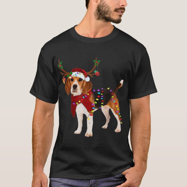 beagle hund jul Klassisk T-Shirt (Framsida)