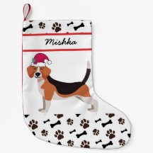 Beagle Hund jul med Anpassningsbar Hund Namn