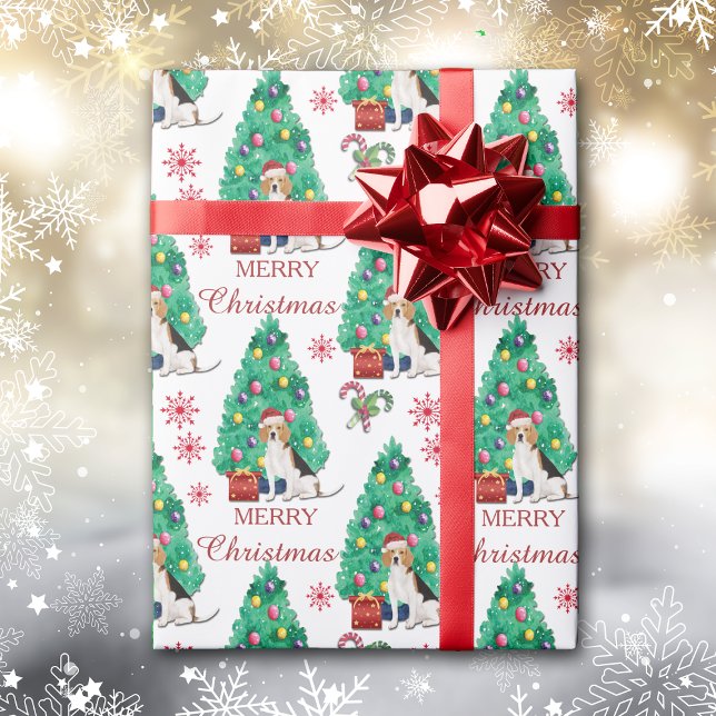 Beagle Hund jul Mönster Presentpapper (Skapare uppladdad)