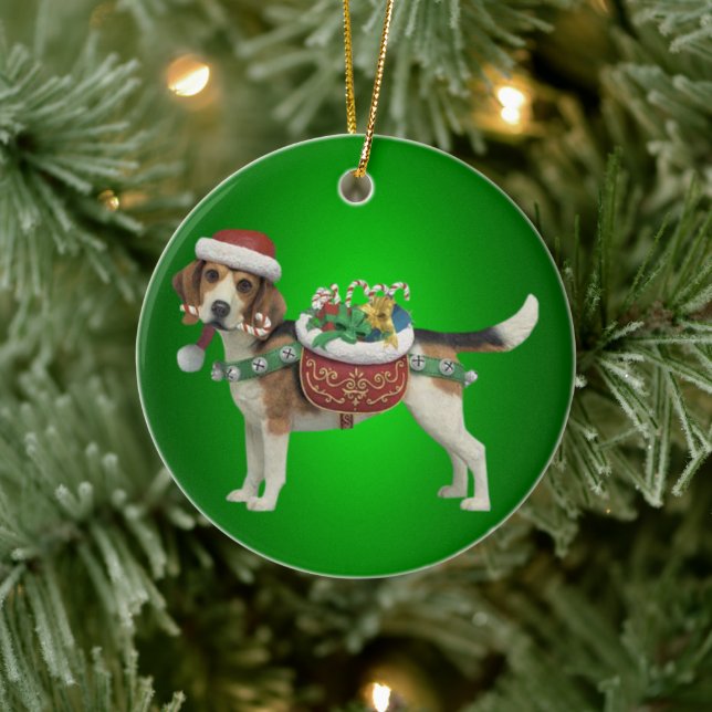 Beagle Hund jul Ornament (Träd)
