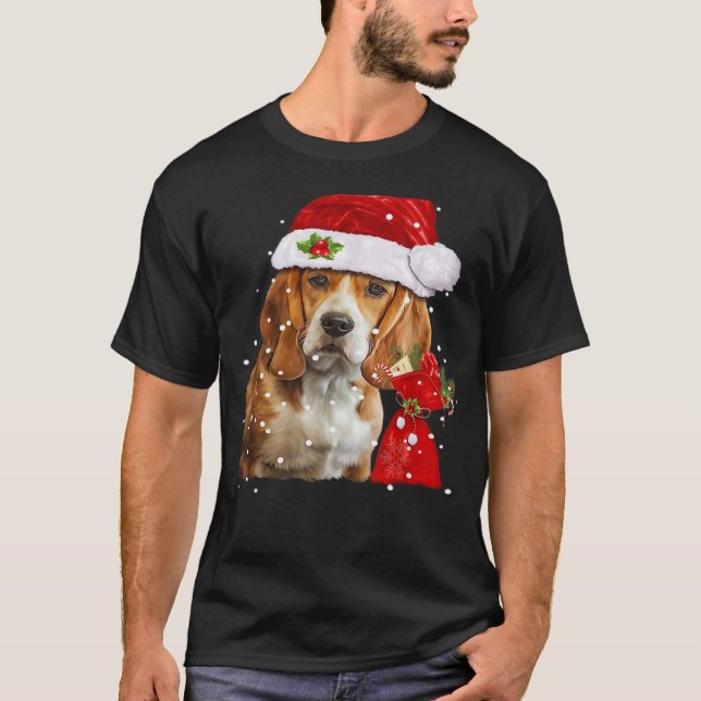Beagle Hund Jul T Tröja Jul Hund Essenti (Framsida)