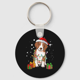 Beagle Hund Julgran Ljus Santa Hund Julafton Gi Nyckelring