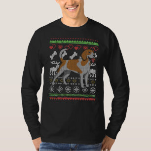 Beagle Hund Jultomten Ugly jul Mönster X Morsa T Shirt