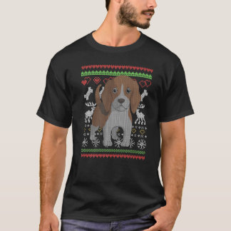 Beagle Hund Jultomten Ugly jul Mönster X Morsa T Shirt