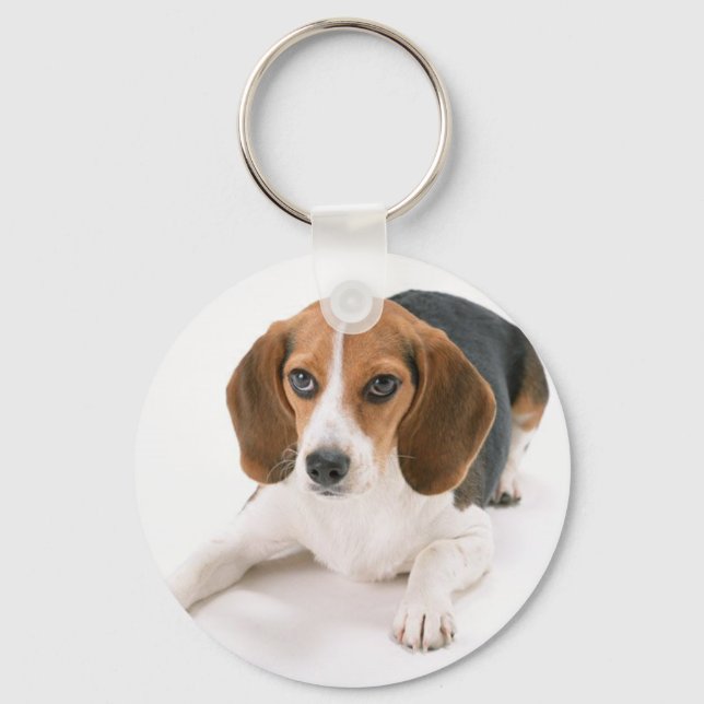 Beagle Hund Keychain Nyckelring (Framsida)