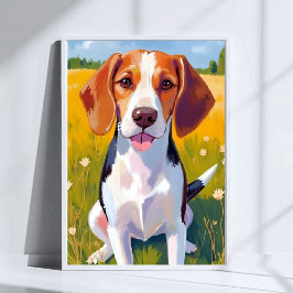 Beagle Hund Konst Målning Poster