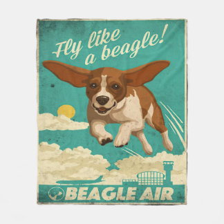 Beagle Hund Luft Fleecefilt
