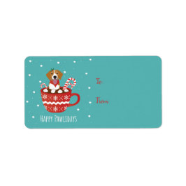 Beagle Hund Lycklig Pawlidays Adressetikett