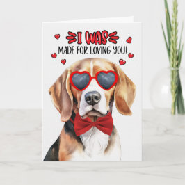 Beagle Hund Made for Loving You Valentine Helgkort