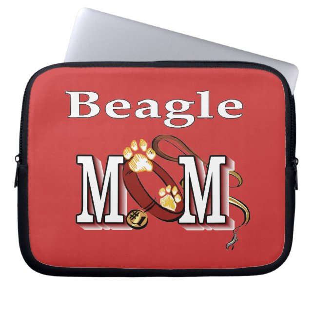 Beagle Hund MAMMA Laptop Sleeve (Framsidan)