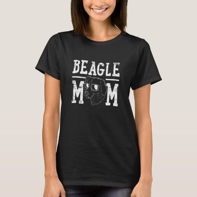 Beagle Hund Mamma Mamma T Shirt (Framsida)