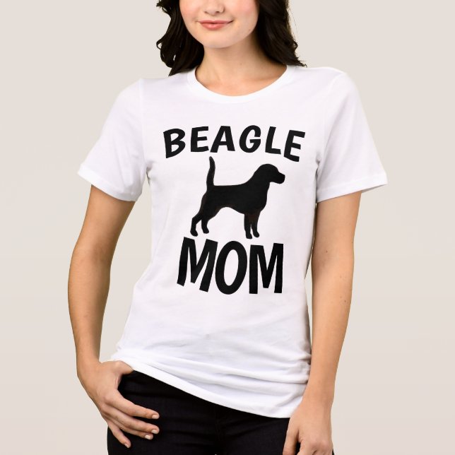 BEAGLE-HUND MAMMA T-shirts (Framsida)