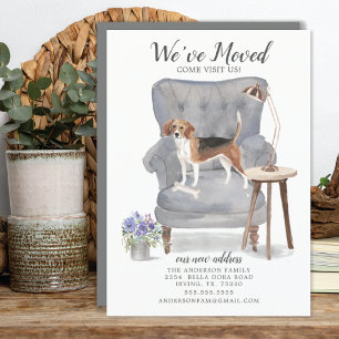 Beagle Hund Meddelande om Flytta