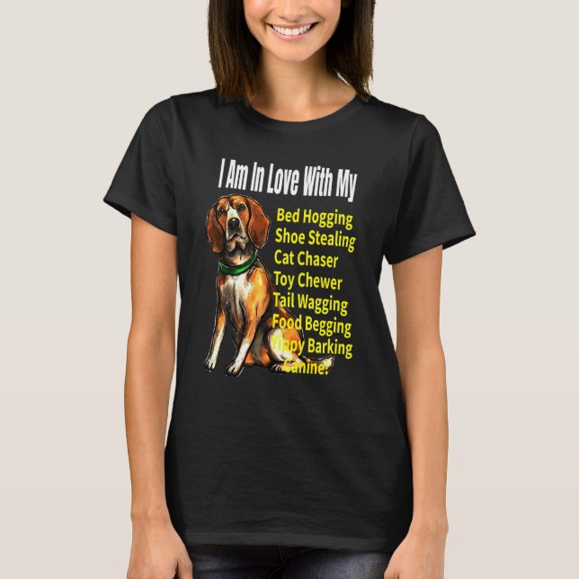 Beagle Hund Meme T Shirt (Framsida)