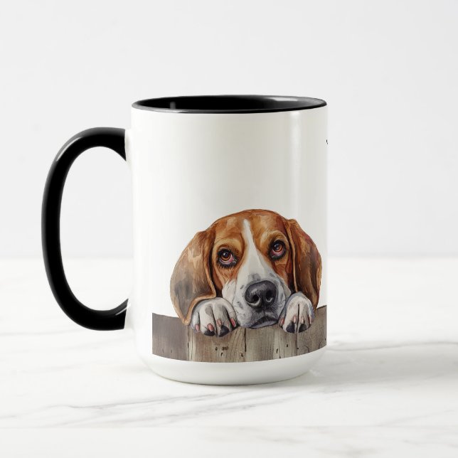 Beagle Hund Mugg (Vänster)
