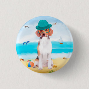 Beagle Hund on Beach Knapp