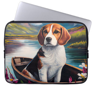 Beagle Hund på en åra: Ett naturskönt äventyr Laptop Fodral