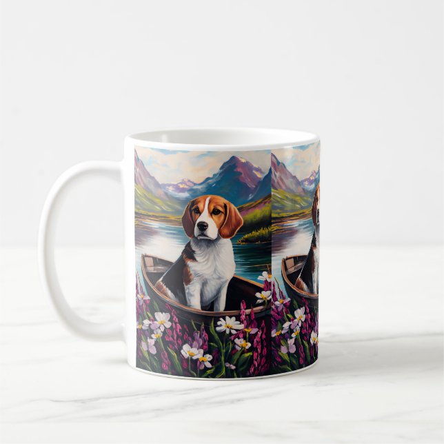 Beagle-Hund på en Paddle: En grek Äventyr Kaffemugg (Vänster)