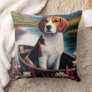 Beagle-Hund på en Paddle: En grek Äventyr Kudde