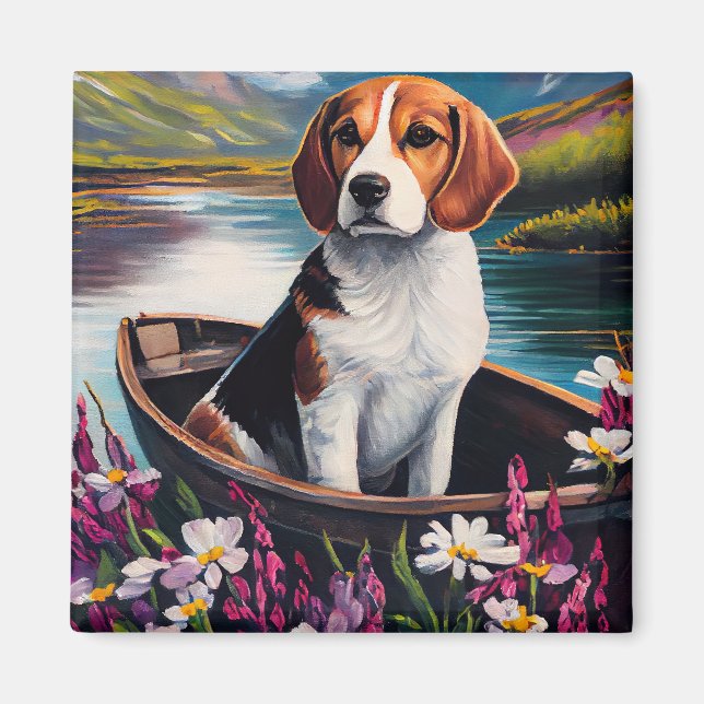 Beagle-Hund på en Paddle: En grek Äventyr Magnet (Framsidan)