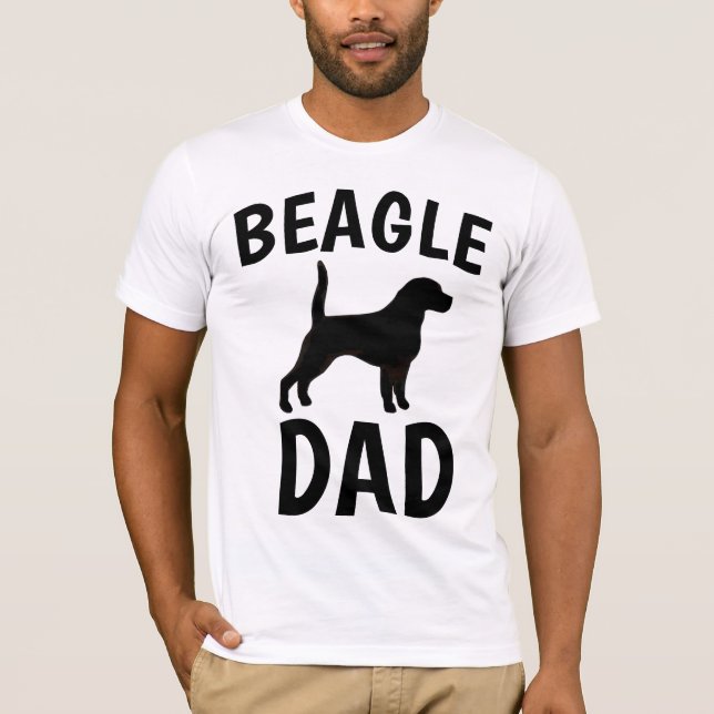 BEAGLE HUND PAPPA T-shirts (Framsida)