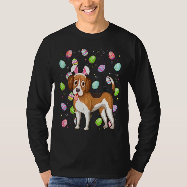 Beagle Hund Påskägg Funny Beagle Påsk Söndag T Shirt (Framsida)