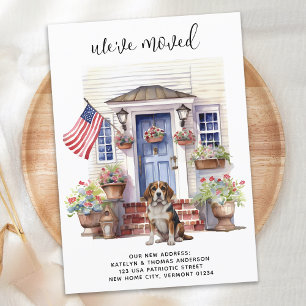Beagle Hund Patriotic Personlig Pet Flytta Meddelande