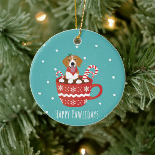 Beagle Hund Pawlidays Ceramic Ornament