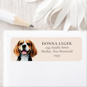 Beagle Hund Personlig Adress Returadress Etikett